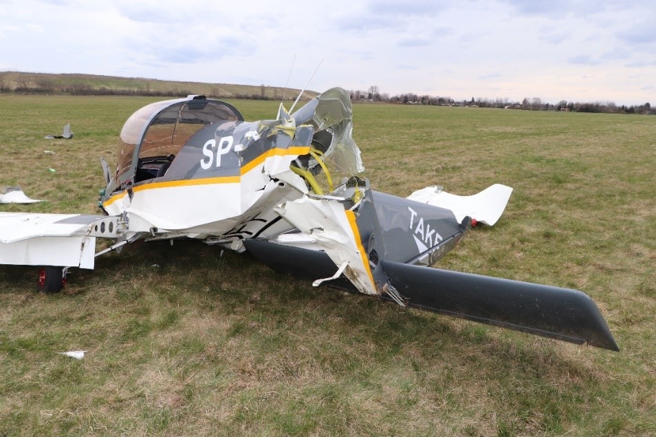Raport końcowy PKBWL – wypadek, samolot Aero AT-3 R100 (SP-TOF), Lotnisko Gliwice (EPGL), 11/04/2021